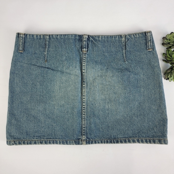 American Eagle Denim Skirt Lattice Pocket - Picture 6 of 8